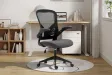 Fauteuil de Bureau Ergonomique, avec accoudoirs réglables et Tissu en Maille, idéale comme Chaise de Joueur coloris Blanc