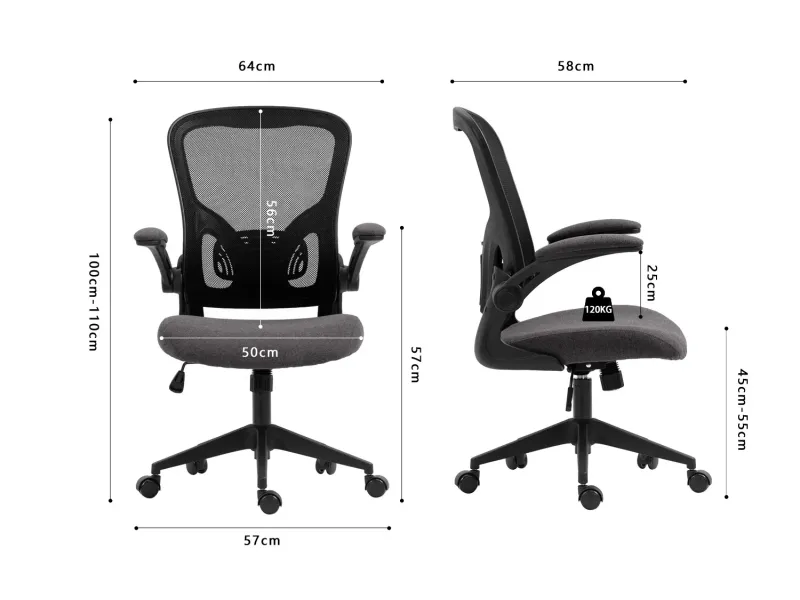 Fauteuil de Bureau Ergonomique, avec accoudoirs réglables et Tissu en Maille, idéale comme Chaise de Joueur coloris Blanc