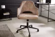 Chaise de bureau PARIS velours grège – Élégance et confort raffiné