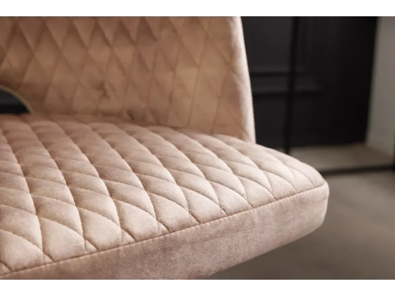 Chaise de bureau PARIS velours grège – Élégance et confort raffiné