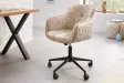 Chaise de bureau EUPHORIA velours champagne grège – Élégance, confort et raffinement