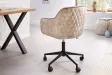 Chaise de bureau EUPHORIA velours champagne grège – Élégance, confort et raffinement