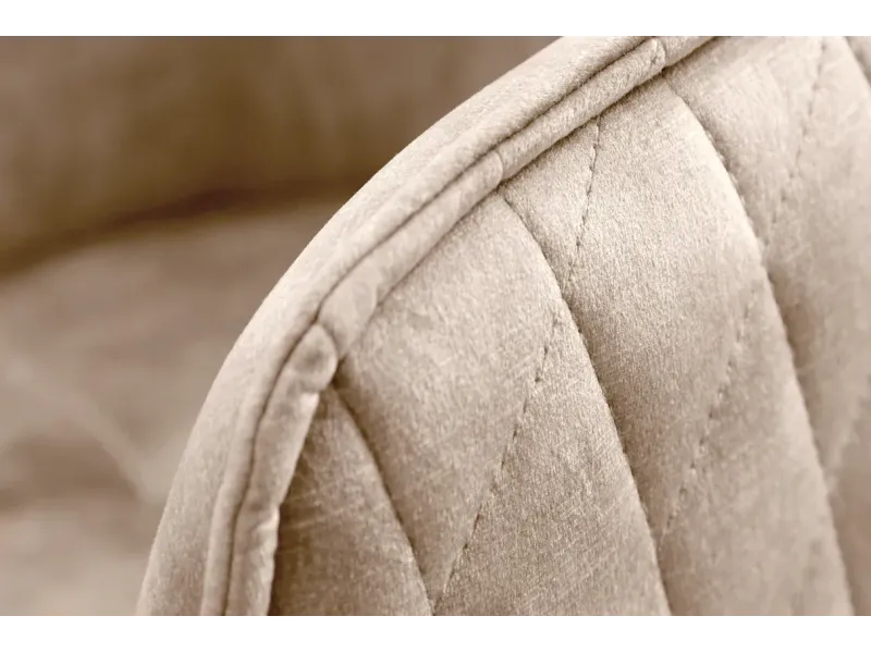 Chaise de bureau EUPHORIA velours champagne grège – Élégance, confort et raffinement