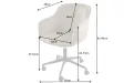 Chaise de bureau EUPHORIA velours champagne grège – Élégance, confort et raffinement
