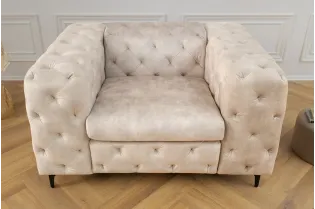 Fauteuil design royal baroque coloris gris antique en simili-cuir F... 2