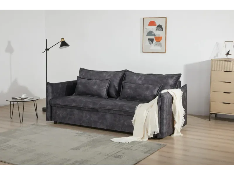 Canapé Marvelous velours jaune moutard 220cm pas cher