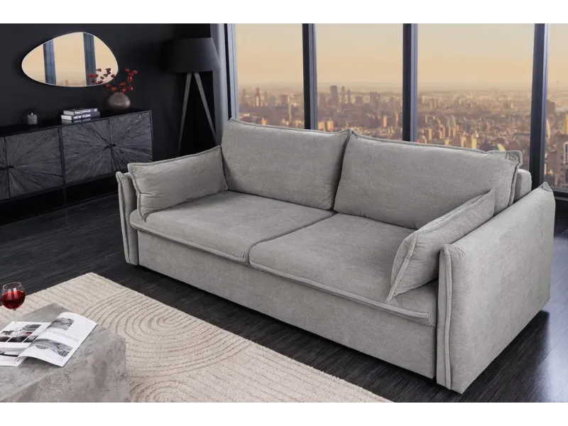 Canapé Marvelous velours jaune moutard 220cm pas cher