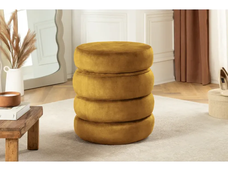 Tabouret 40 cm design en bois massif recyclé Tabourets bas |adeniahome...