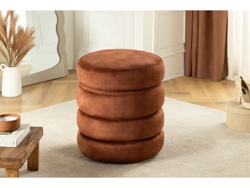 Tabouret 40 cm design en bois massif recyclé Tabourets bas |adeniahome...