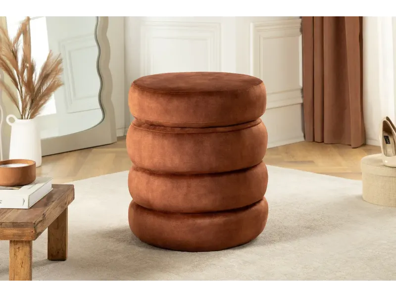 Tabouret 40 cm design en bois massif recyclé Tabourets bas |adeniahome...