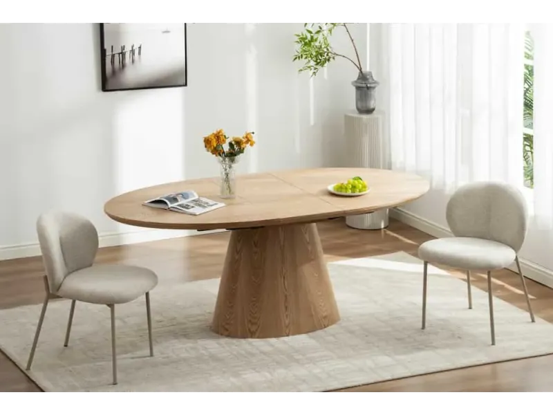 Table à manger extensible en céramique 180-225cm aspect marbre pas cher