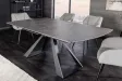 Table à manger extensible en céramique 180-225cm aspect marbre pas cher