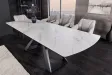 Table à manger extensible en céramique 180-225cm aspect marbre pas cher