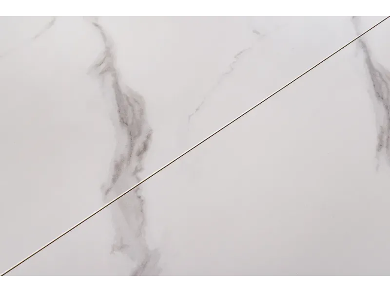 Table à manger extensible en céramique 180-225cm aspect marbre pas cher