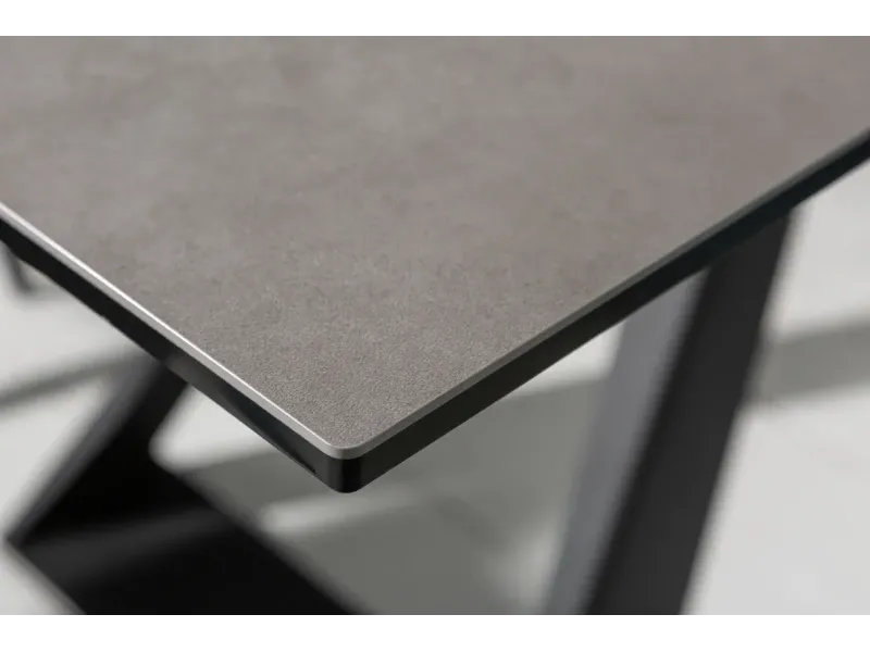 Table à manger extensible en céramique 180-225cm aspect marbre pas cher