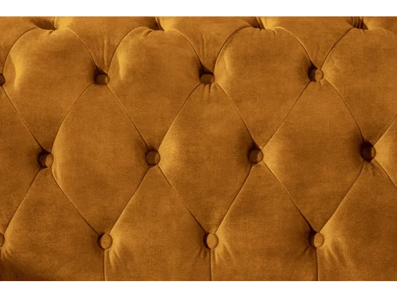 Canapé Marvelous velours jaune moutard 220cm pas cher