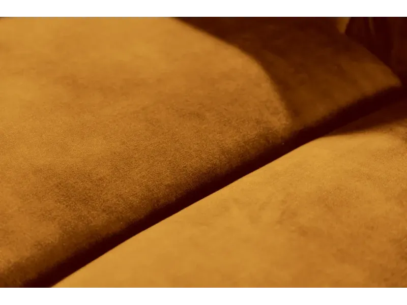 Canapé Marvelous velours jaune moutard 220cm pas cher