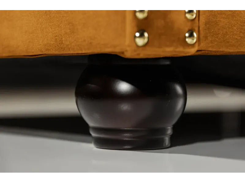 Canapé Marvelous velours jaune moutard 220cm pas cher