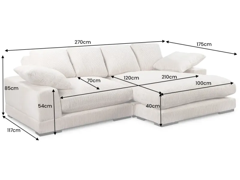 Canapé d'angle en velours coloris gris pas cher