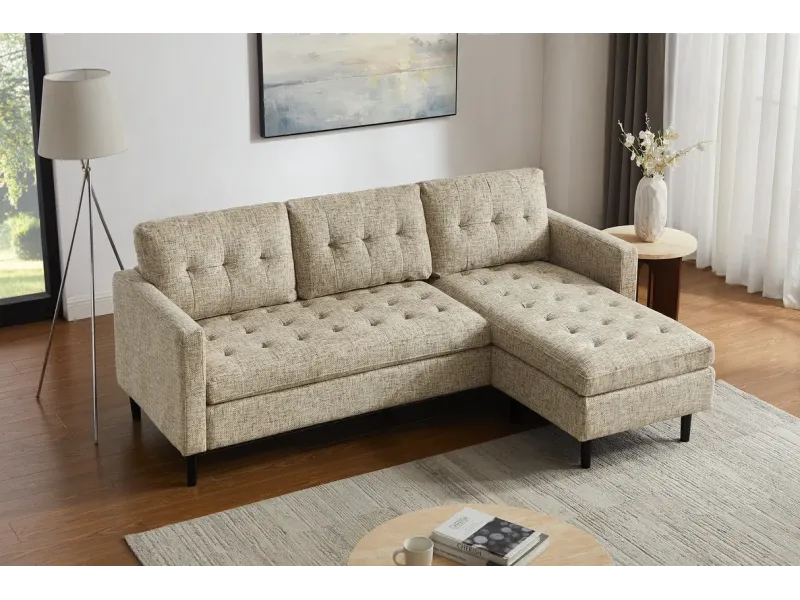 Canapé d'angle en velours coloris gris pas cher