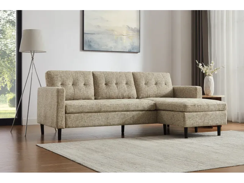 Canapé d'angle en velours coloris gris pas cher