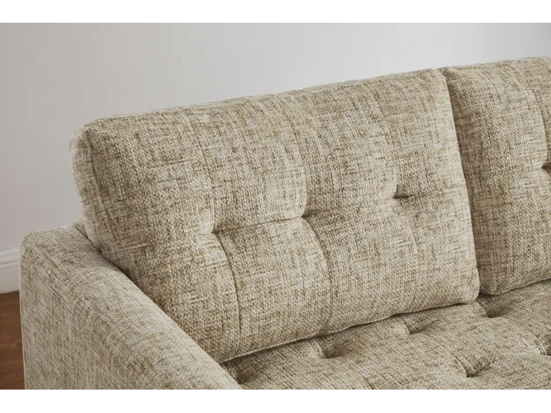 Canapé d'angle en velours coloris gris pas cher