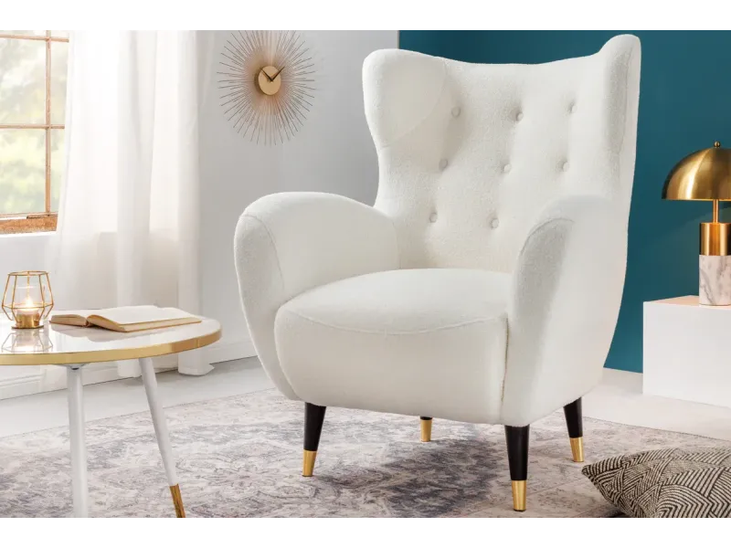 Fauteuil à bascule design scandinave coloris bleu claire Fauteuil |...