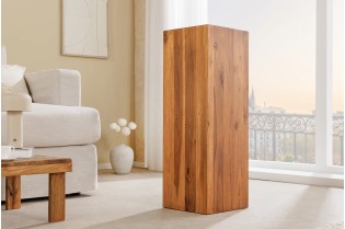 Pilier décoratif COLUMNA 75 cm – Acacia marron naturel