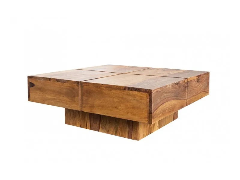 Table basse contemporaine |Table basse 60 cm en bois d'acacia color...