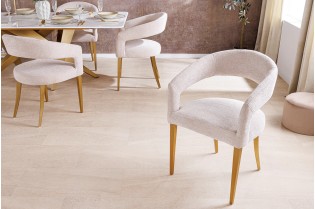 Fauteuil baroque en velours gris style capitonné Chaises de salle à...