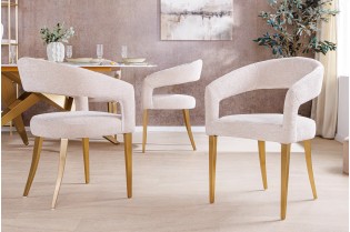 Fauteuil baroque en velours gris style capitonné Chaises de salle à... 2