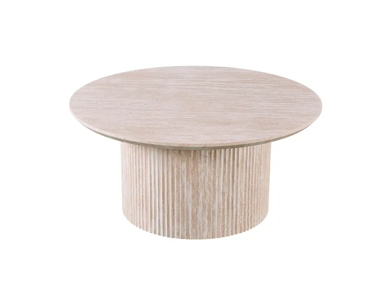 Table basse contemporaine |Table basse avec 6 poufs encastrable, ve...