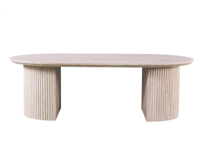 Table basse contemporaine |Table basse avec 6 poufs encastrable, ve...