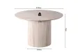 Table LAGOS 120 cm Ronde – Décor Travertin Beige