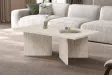 Table basse contemporaine |Table basse avec 6 poufs encastrable, ve...