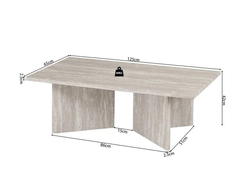 Table basse contemporaine |Table basse avec 6 poufs encastrable, ve...