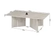 Table basse contemporaine |Table basse avec 6 poufs encastrable, ve...