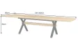 Table extensible GIANT 180–300 cm chêne naturel | Adenia Home