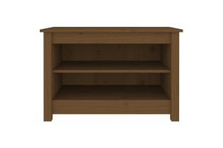 Banc à chaussures Marron miel 70x38x45,5 cm Pin massif 2