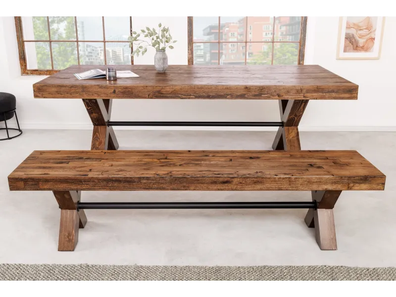 Banc industriel GOLIATH 180 cm pin naturel | Adenia Home