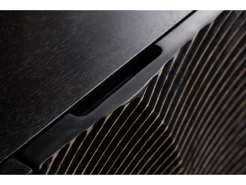 Buffet design minimale en bois massif coloris naturelle 165cm pas cher