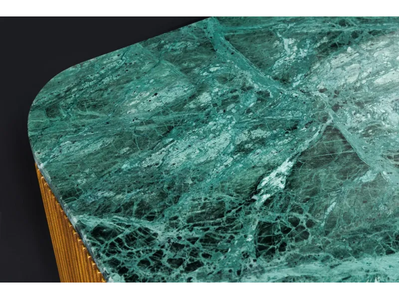 Meuble TV VENEZIANO 160 cm – Bois de manguier & plateau en marbre