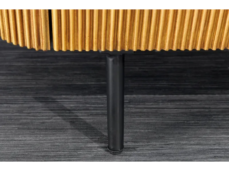 Meuble TV VENEZIANO 160 cm – Bois de manguier & plateau en marbre