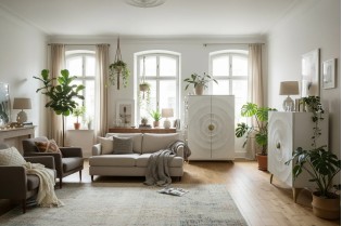 Buffet en bois massif coloris marron 165cm pas cher 2