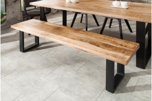 Banc IRON CRAFT 170 cm – Bois de manguier & fer, style industriel