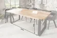Table à manger en bois massif coloris naturel 240cm pas cher
