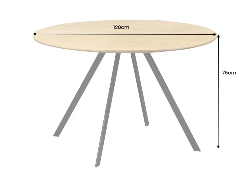Table ronde ATELIER 120 cm chêne naturel | Adenia Home