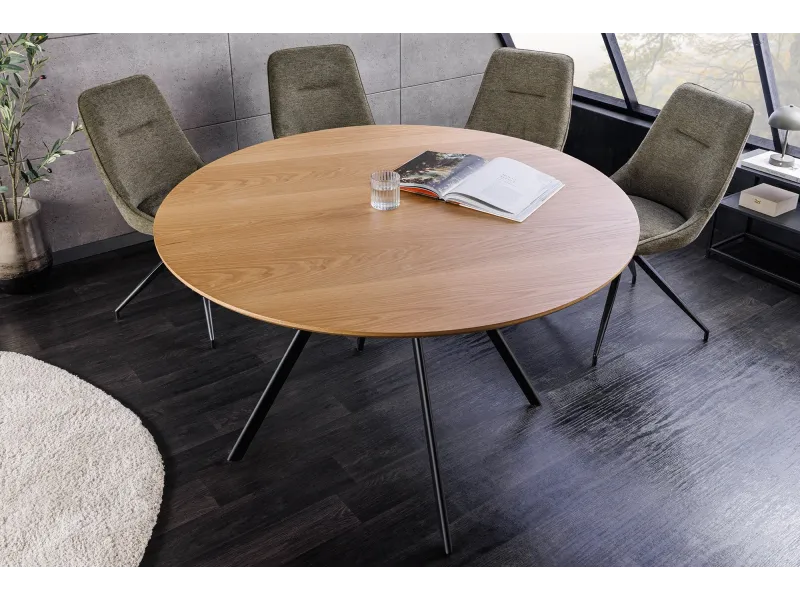 Table ronde ATELIER 120 cm chêne naturel | Adenia Home