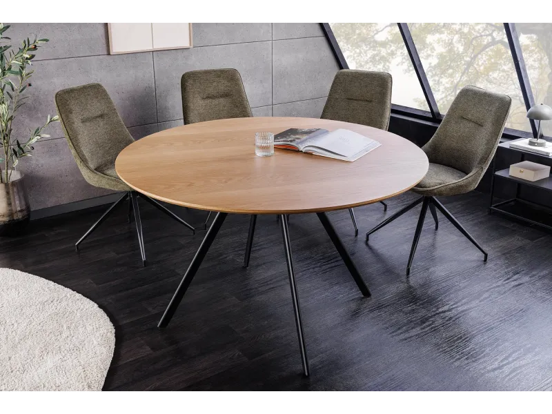 Table ronde ATELIER 120 cm chêne naturel | Adenia Home