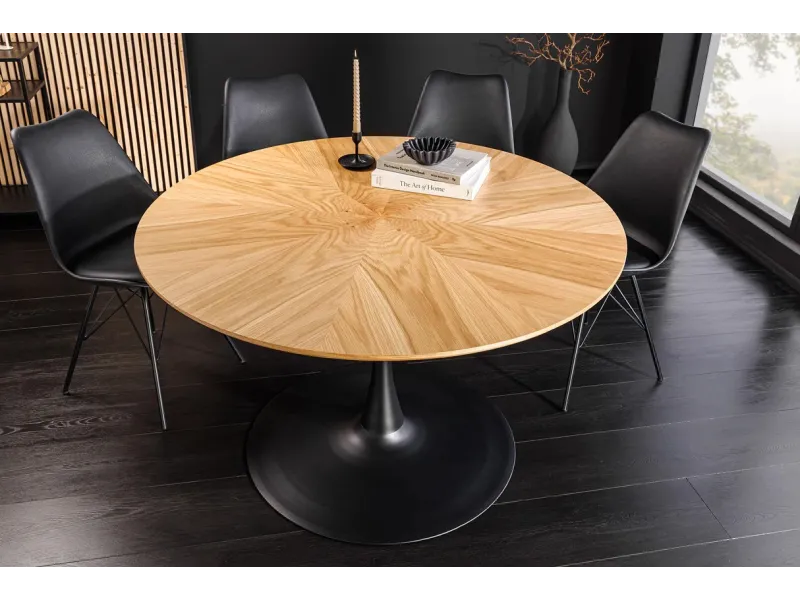 Table ronde ATELIER 120 cm chêne naturel | Adenia Home